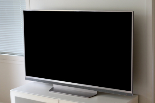 A 55-inch TV screen is ideal for an apartment audio video setup.